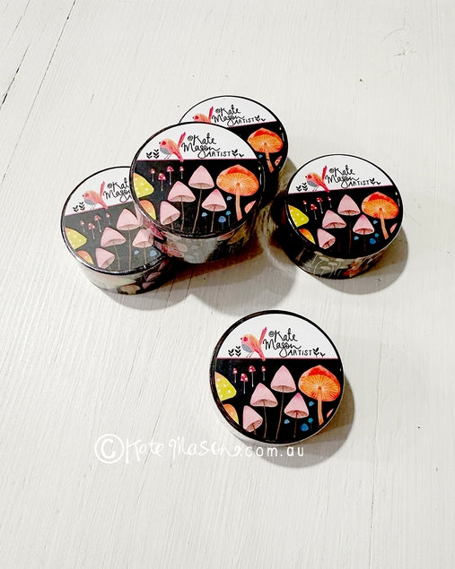Kate Mason Artist - Mushrooms Washi Tape