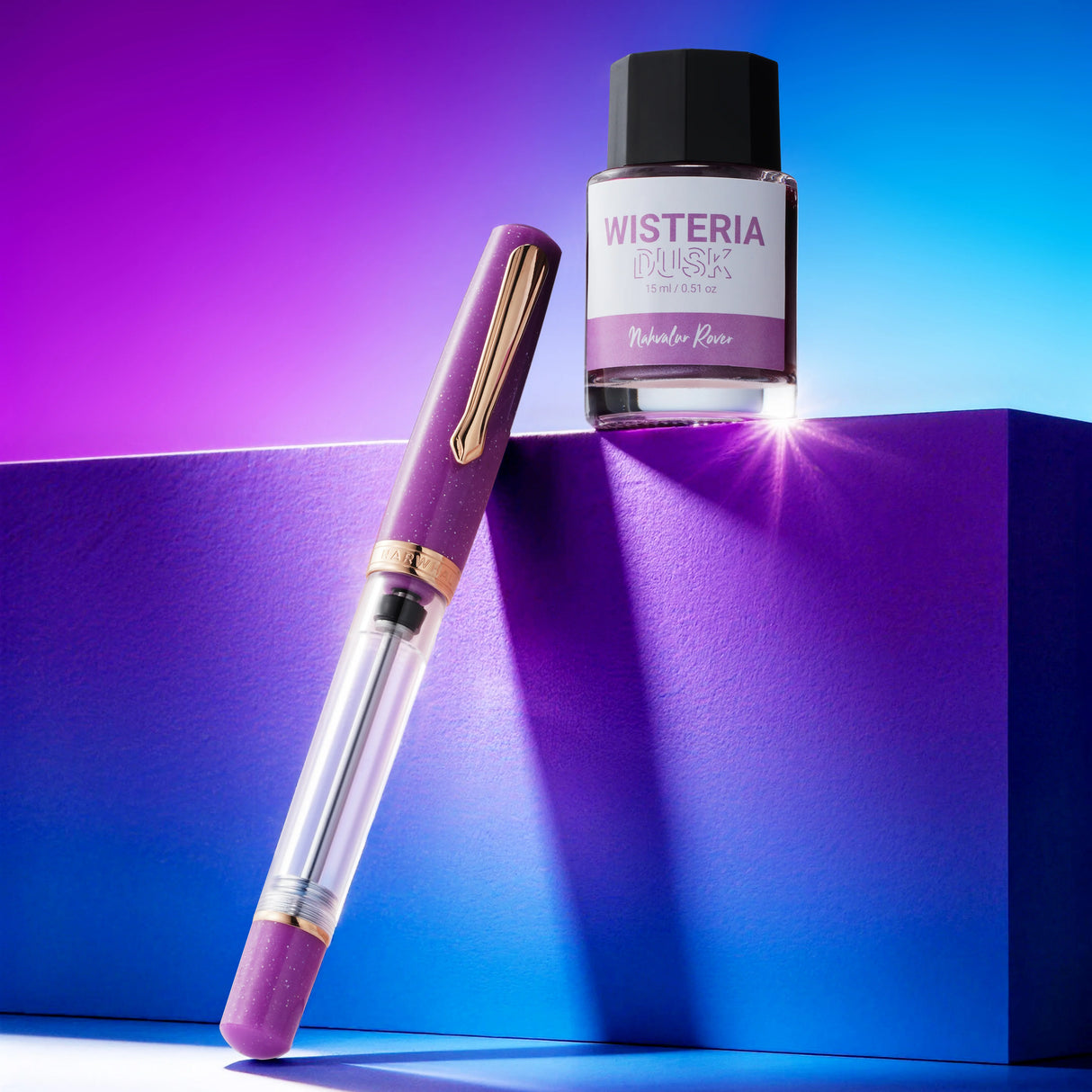 Wisteria Dusk is a soft violet ink made to accompany Lavender. Calm and expressive in equal measure, it brings a gentle depth to the page with a tone that feels thoughtful and composed.