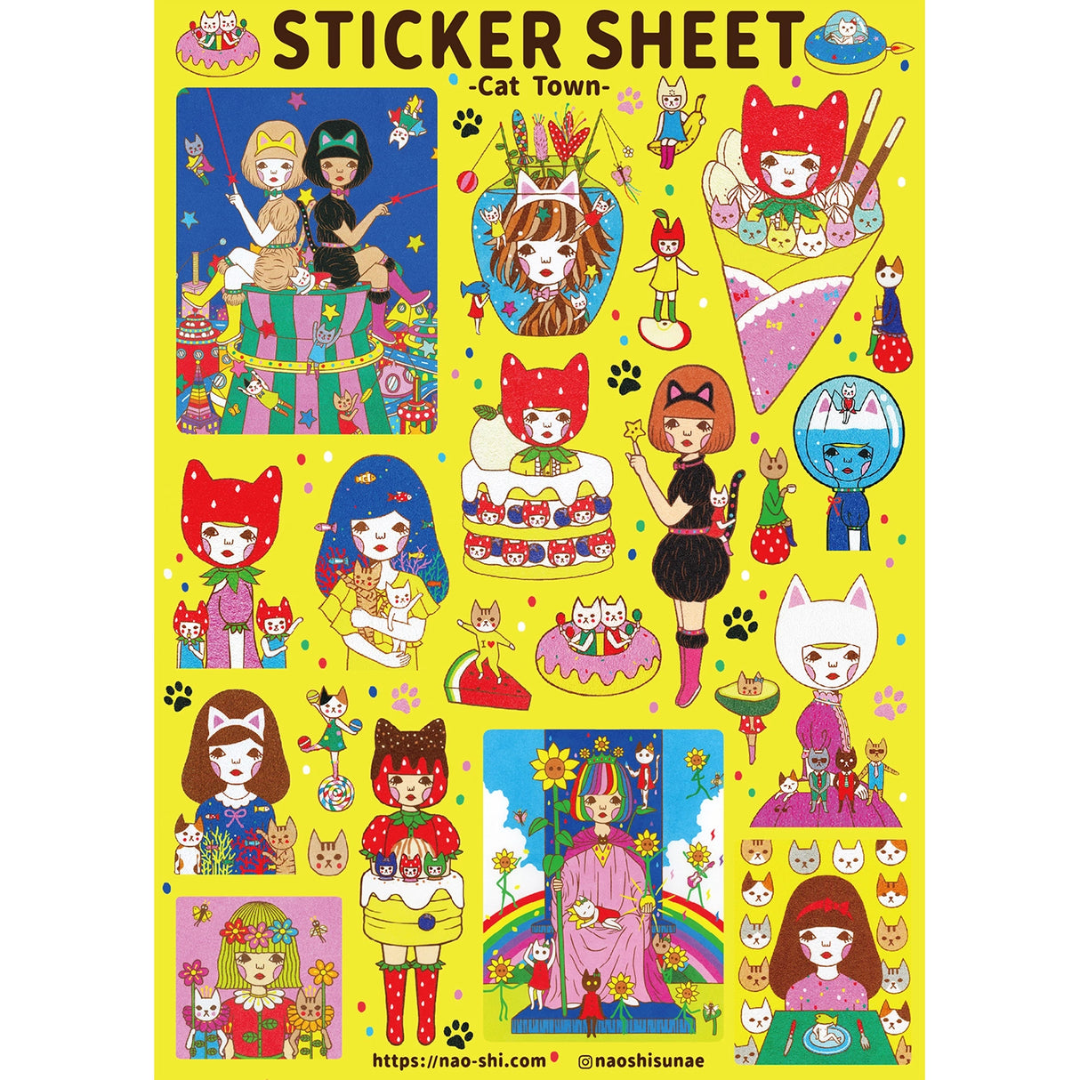 Naoshi - Cat Town Sticker Sheet
Cat Town sticker sheet is perfect for decorating your journal, binder, planner, scrapbook or laptop.