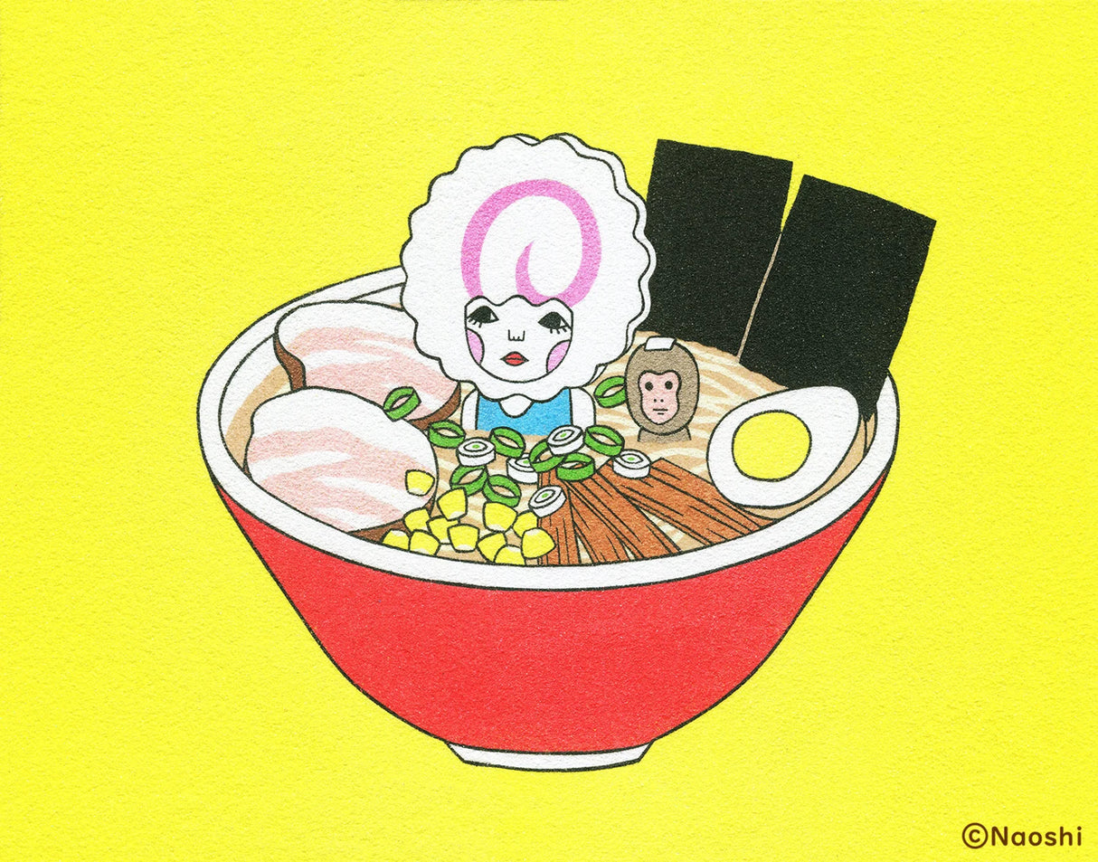 Naoshi Naruto Ramen Postcard
These postcards are featuring striking colorful and whimsical world. Artwork made with colored sand and then scans them in high quality.