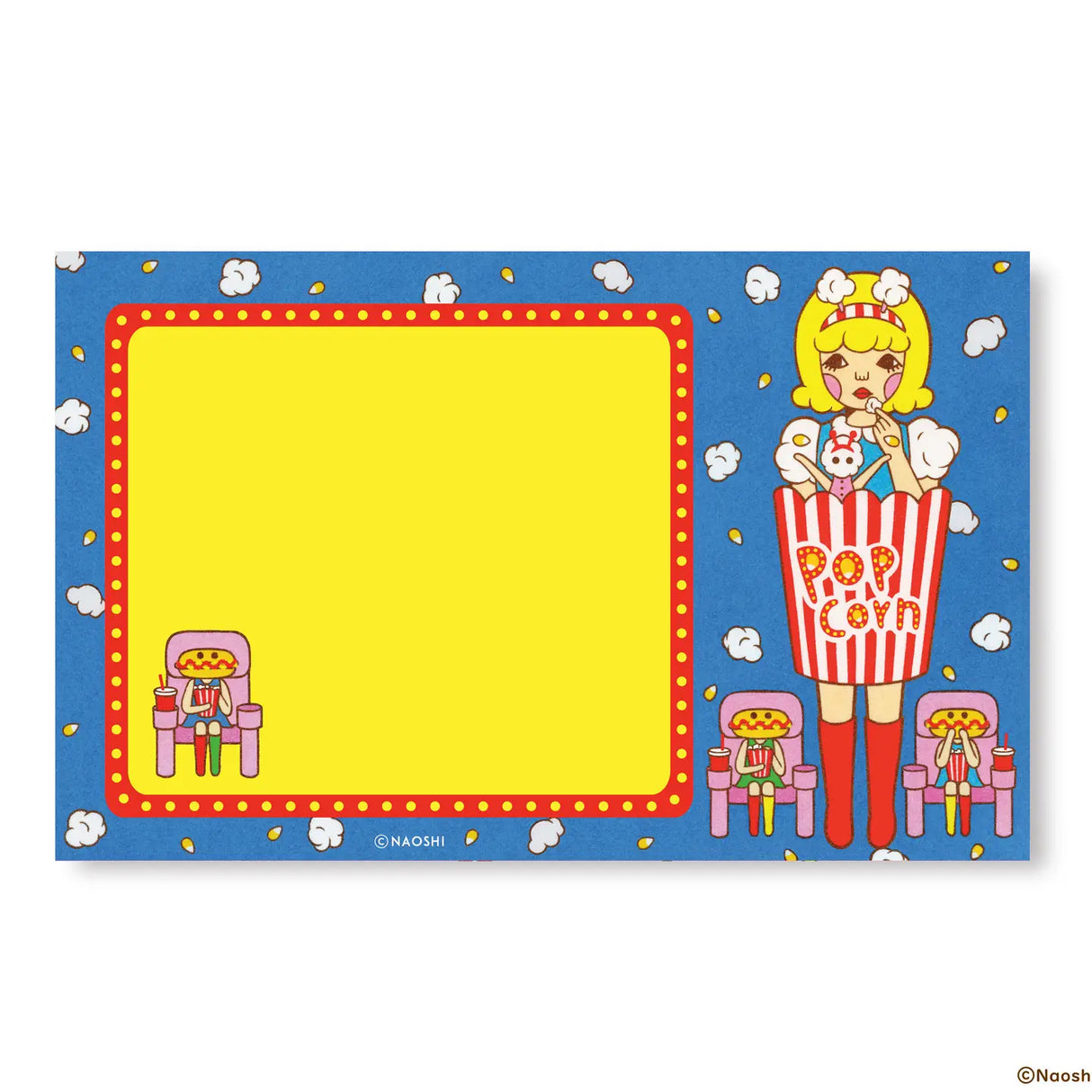 Naoshi Popcorn Girl Notepad
Popcorn Girl notepad is featuring striking colorful and whimsical world.