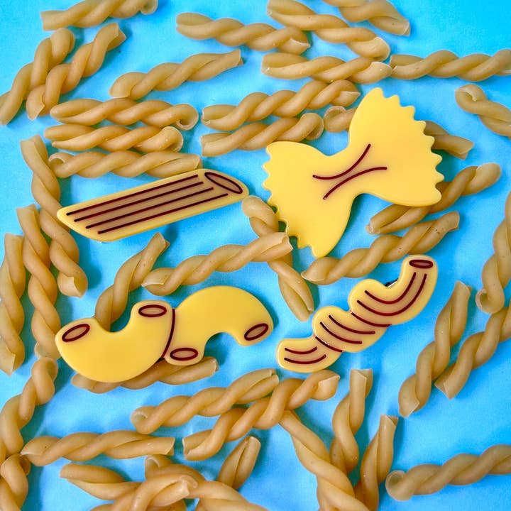Juego de pinzas para el cabello con forma de fideos