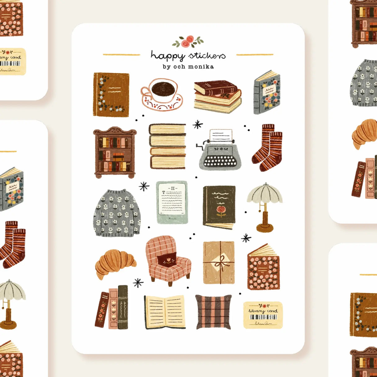OchMonika Bookish Corner Sticker Sheet
A sticker sheet full of cute little stickers perfect for planners, journals, or scrapbooking ❤