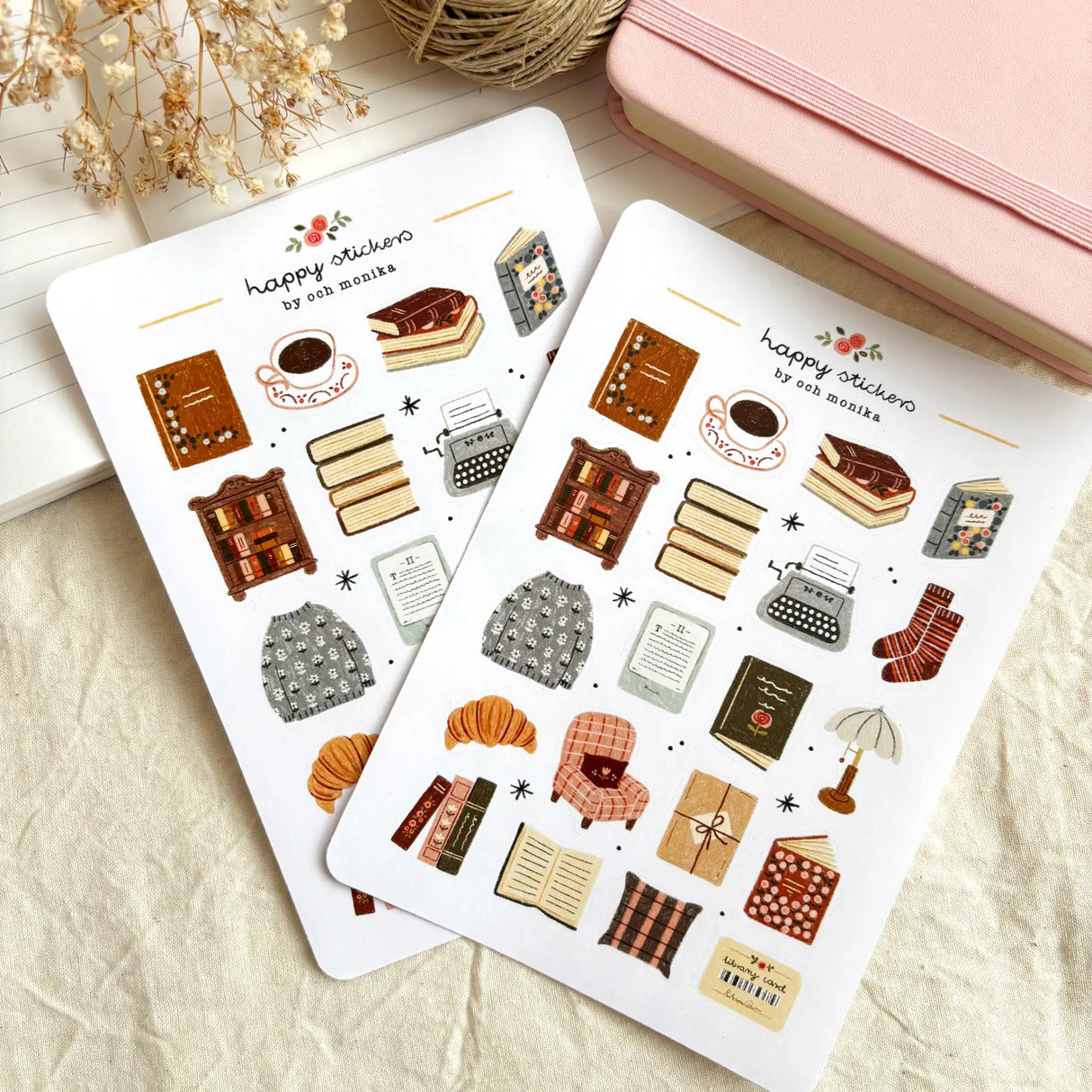 OchMonika Bookish Corner Sticker Sheet
A sticker sheet full of cute little stickers perfect for planners, journals, or scrapbooking ❤