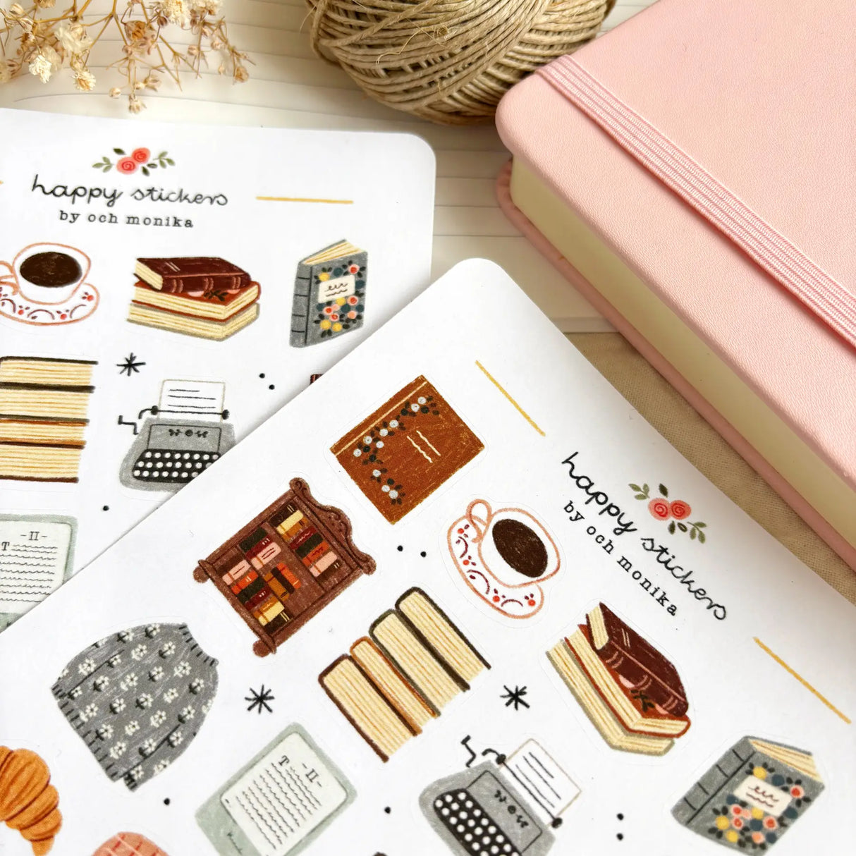 OchMonika Bookish Corner Sticker Sheet
A sticker sheet full of cute little stickers perfect for planners, journals, or scrapbooking ❤