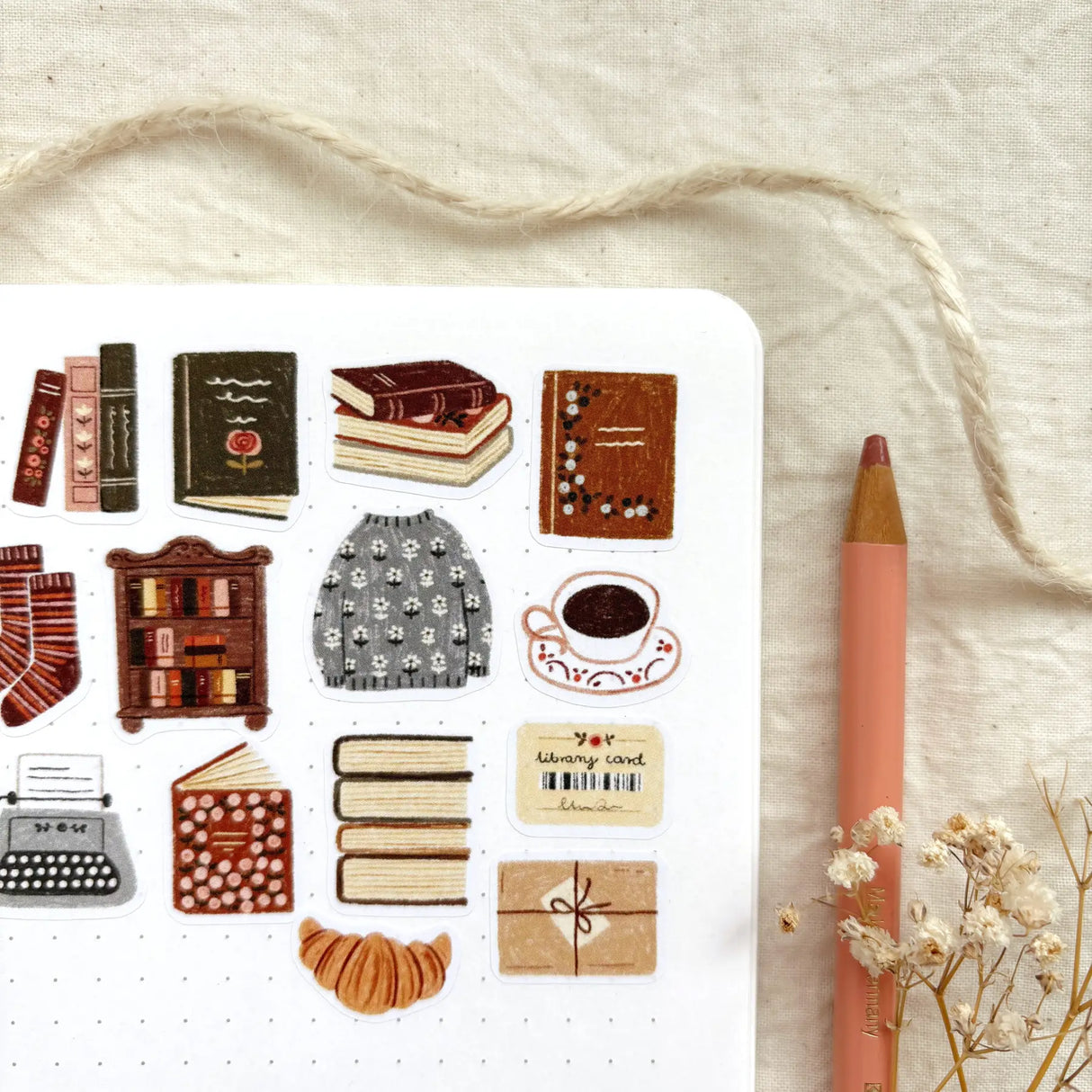 OchMonika Bookish Corner Sticker Sheet
A sticker sheet full of cute little stickers perfect for planners, journals, or scrapbooking ❤