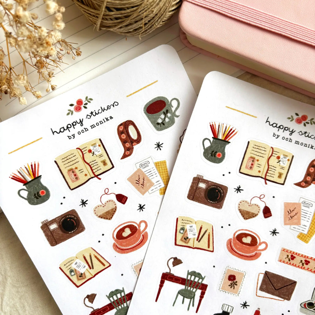 OchMonika Cozy Journaling Sticker Sheet
A sticker sheet full of cute little stickers perfect for planners, journals, or scrapbooking ❤