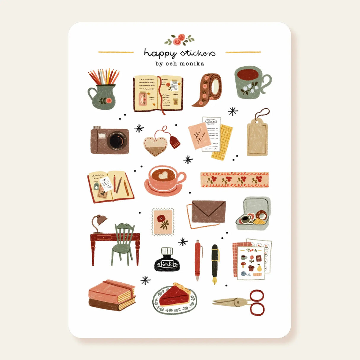 OchMonika Cozy Journaling Sticker Sheet
A sticker sheet full of cute little stickers perfect for planners, journals, or scrapbooking ❤