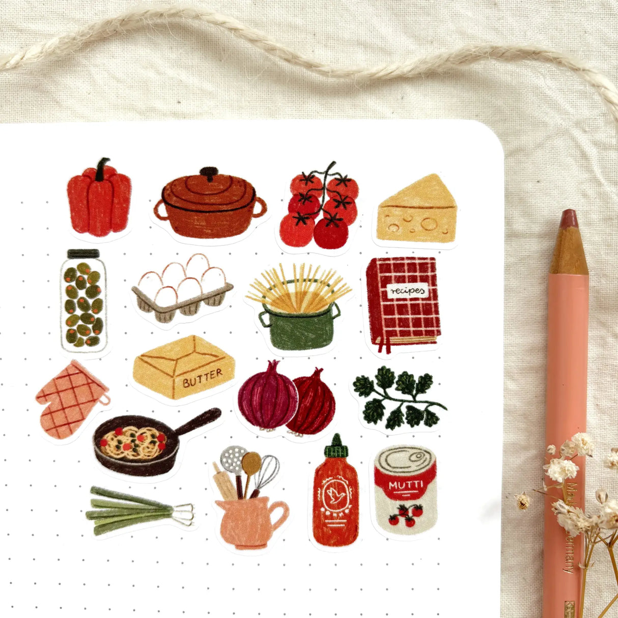 OchMonika Home Cooking Sticker Sheet
A sticker sheet full of cute little stickers perfect for planners, journals, or scrapbooking ❤