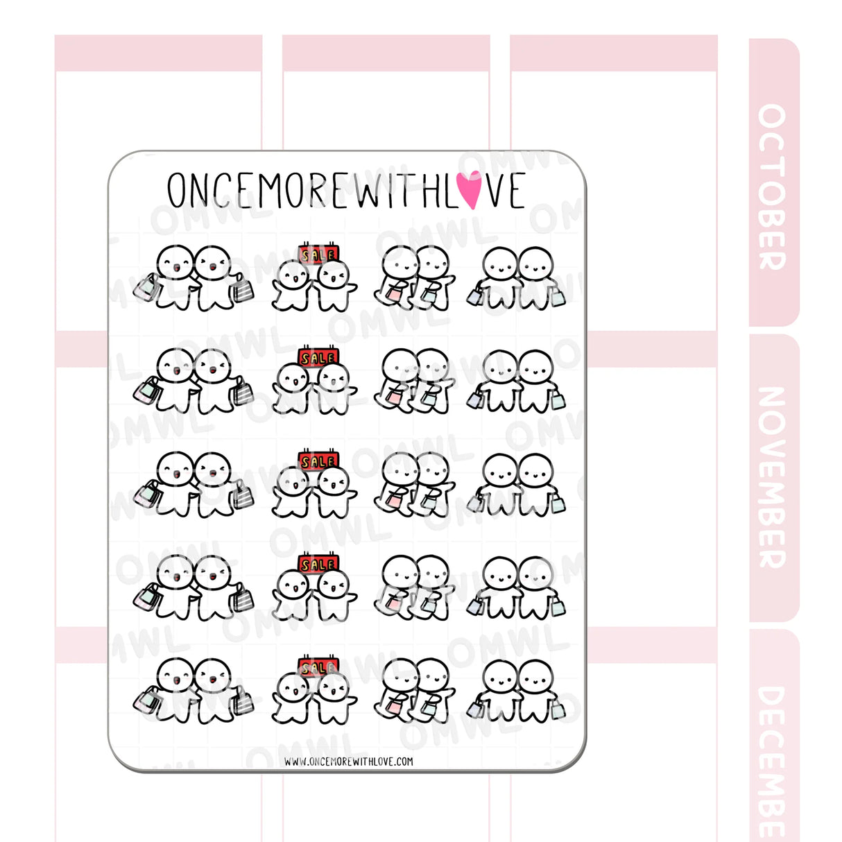 Once More With Love M1152 Shopping Together Sticker Sheet
I love shopping with loved ones because it's fun, and at the end of the day, anything that we do together is quality time spent!