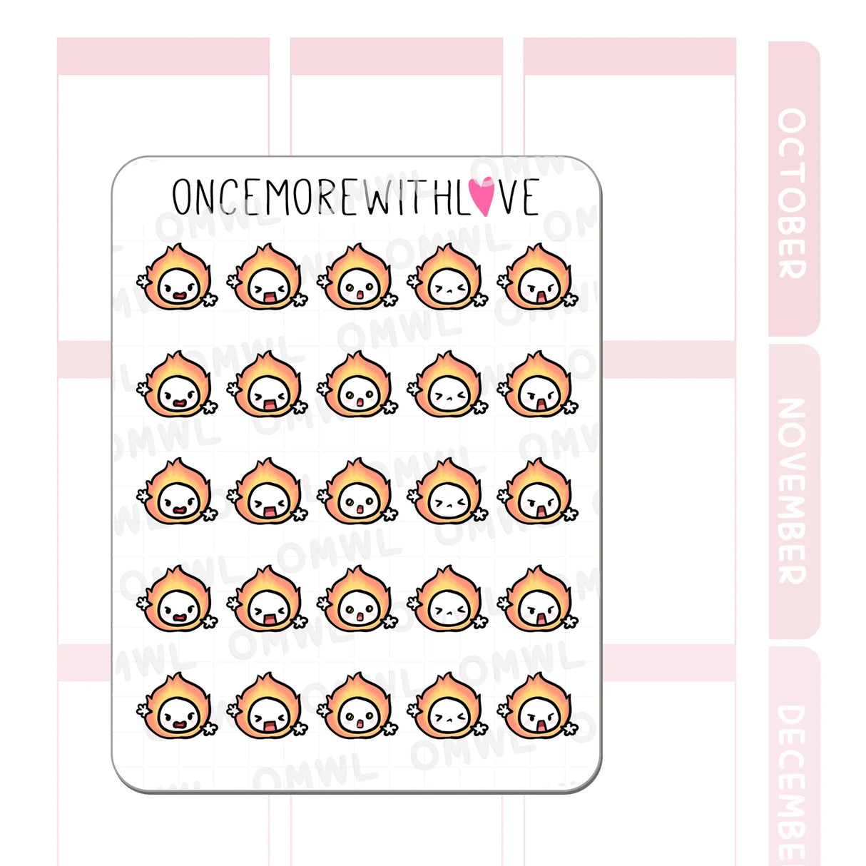 Once More With Love - M1501 Fired Up Sticker Sheet
GRRRR! Feeling fired up? These munchkins are with you!