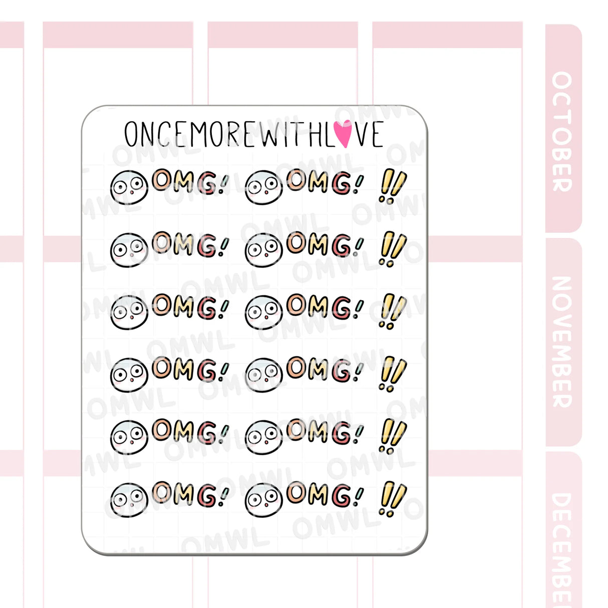 Once More With Love - M1517 OMG! Sticker Sheet
OMG! Some munchkins perfect for big news, exciting news, shocking news! These munchkins can be used for so many things and they're super cute!