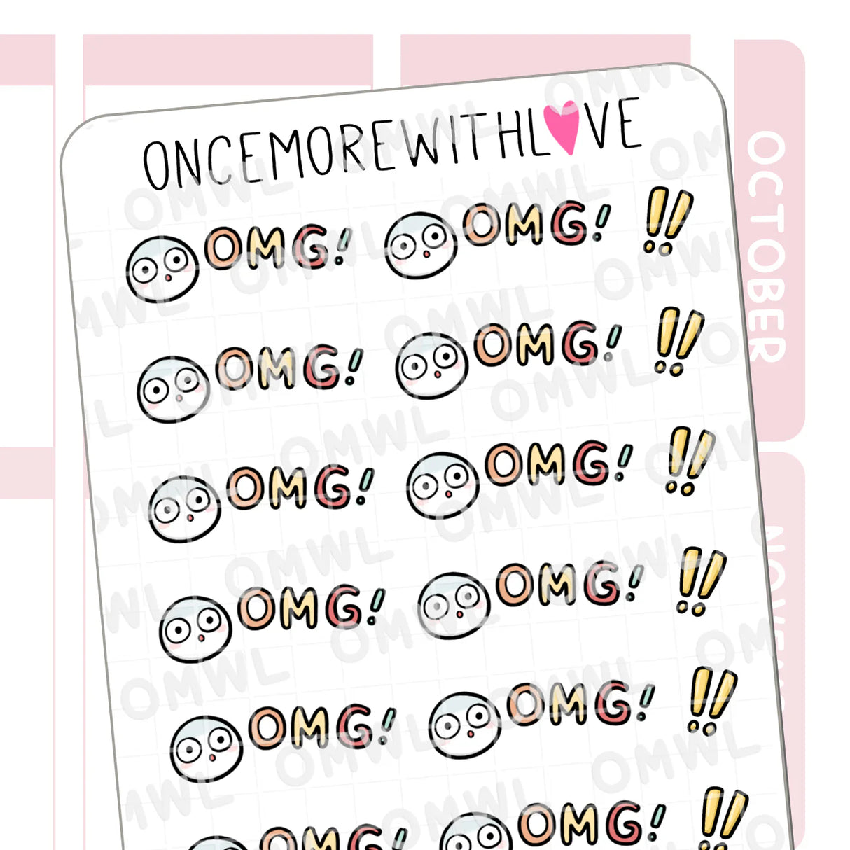 Once More With Love - M1517 OMG! Sticker Sheet
OMG! Some munchkins perfect for big news, exciting news, shocking news! These munchkins can be used for so many things and they're super cute!