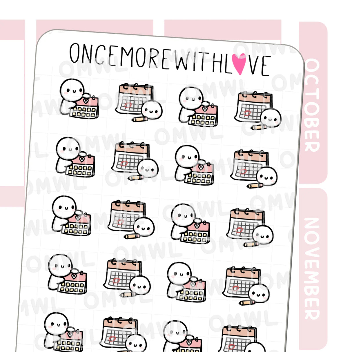 Once More With Love - M1535 Calendar Sticker Sheet
Calendar munchkins when you update your monthly page or home calendars!