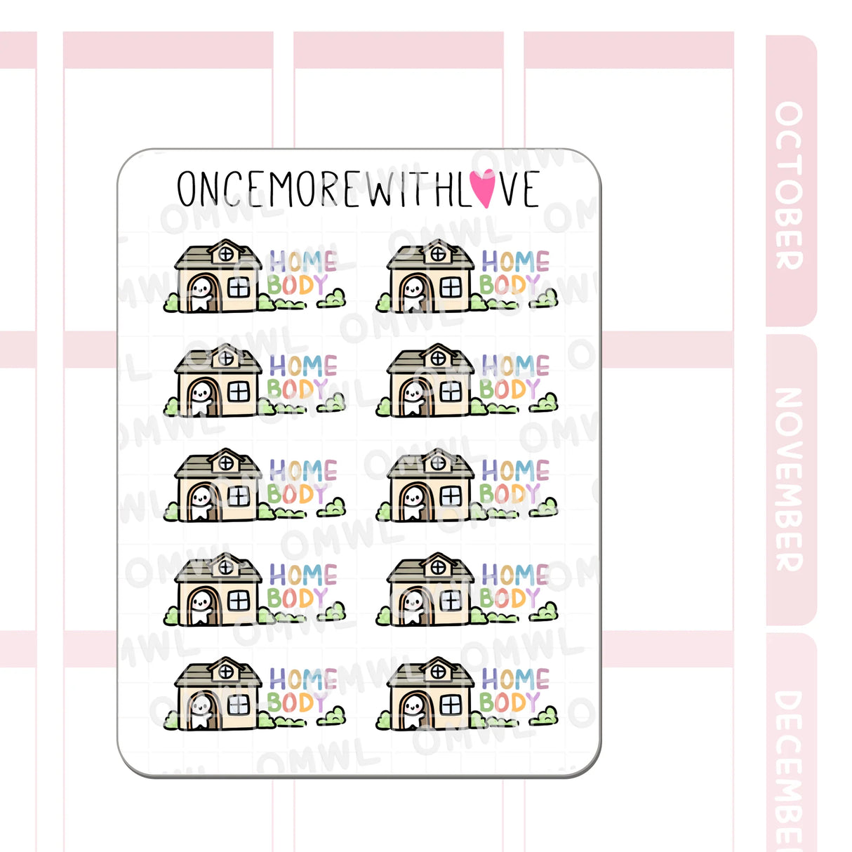 Once More With Love - M1540 Home Body Sticker Sheet
For those cozy stay-at-home days when you just feel like being a home body! I actually wish I had more of these days, just chill at home and do some minor tasks and relax a bit.