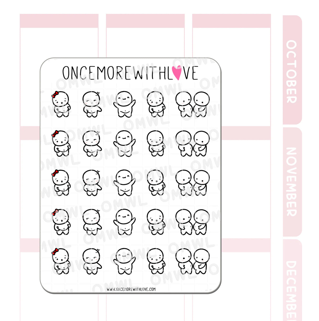Once More With Love - M554 Fluffy Sticker Sheet
A fun way for you to track changes to your body!