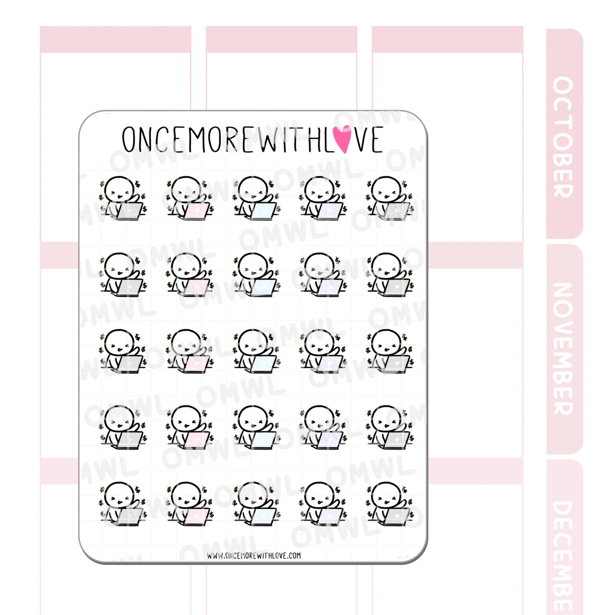 Once More With Love M833 Online Shopping Spree Sticker Sheet
This is pretty much what I've been doing while staying at home... Online shopping! Bought a lot of stickers and pens!