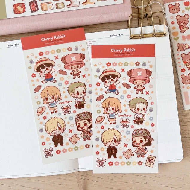 Cherry Rabbit One Piece Sticker Sheet