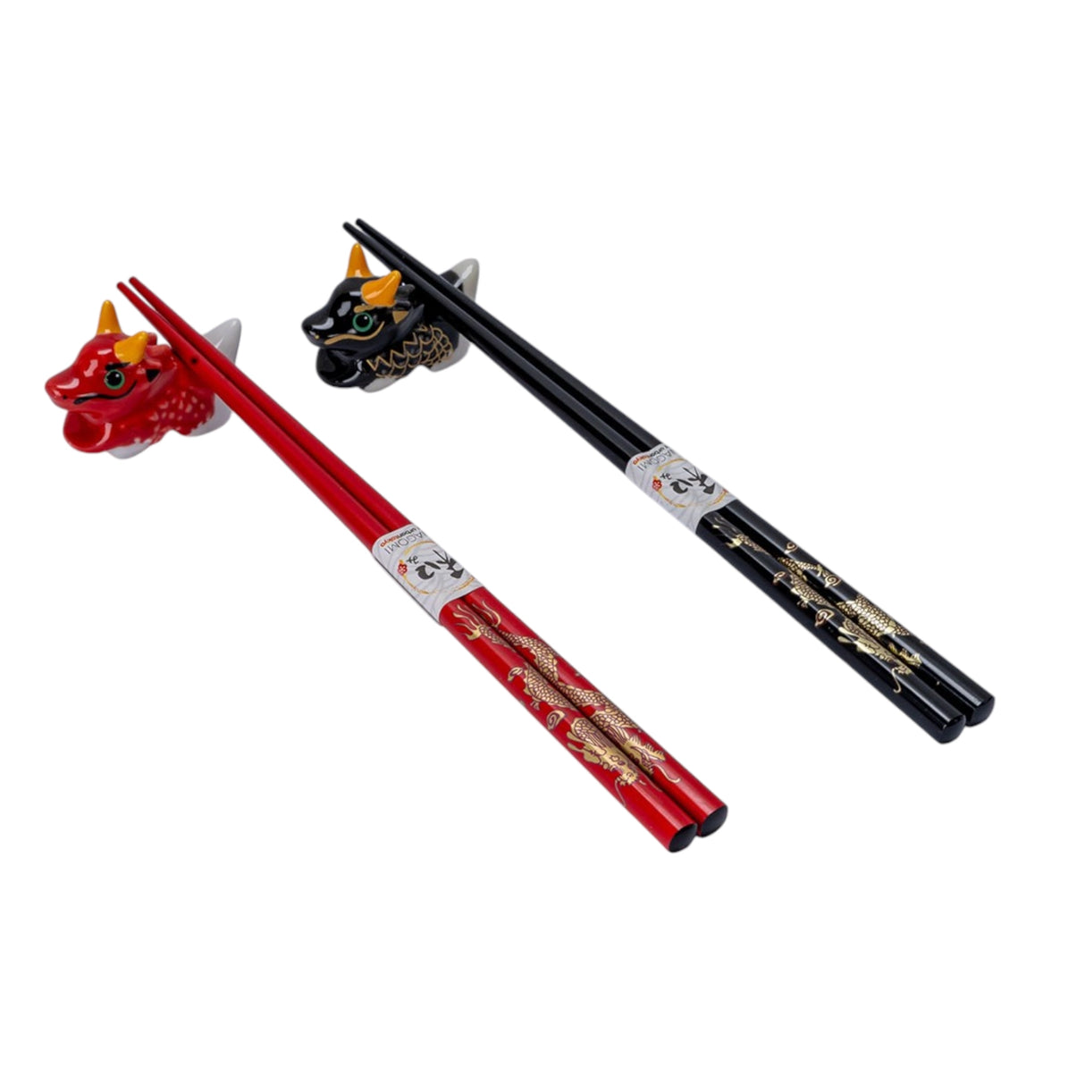 This adorable box set includes 2 sets of matching chopsticks and chopstick rests.
Size: 9 inch chopsticks, 2.25 inches W chopsticks rest
Material: Bamboo and Ceramic
Origin: China