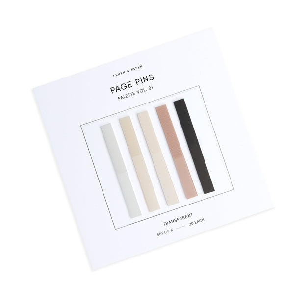 Page Pins Vol. 1 / (Leché/Cashmere/Nude/Avant Garde/Blanco Mate)