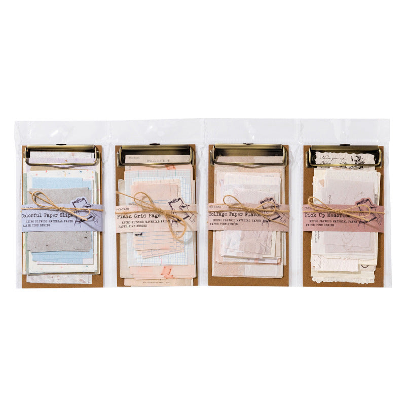 This beautifully crafted paper pack includes 30 pieces of cute paper materials in different patterns and 1 small clamp! Each pack comes with pieces in varying styles with a unique set of designs.
These pieces make great card decoration, collage pieces, or additions to your journal spreads!