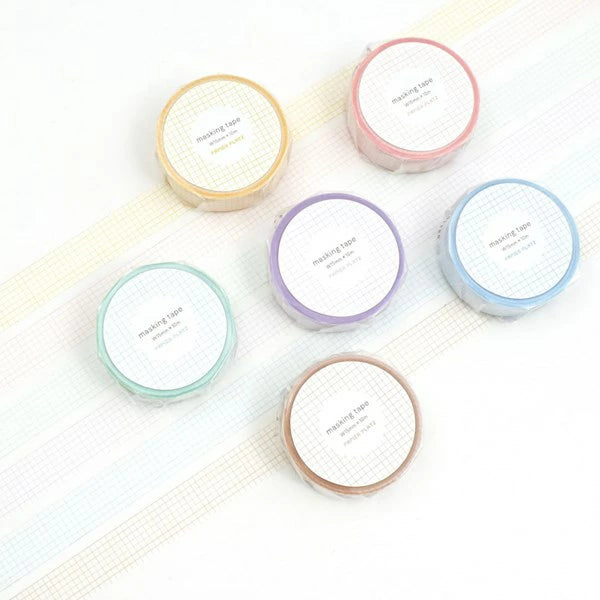 This is a masking tape with an original PAPIER PLATZ design. Add a creative touch to any project with this beautiful soft color grid washi tape! Perfect for crafts, journaling, snail mail, and more.
Size: 15mm x 10m
Made in Japan
