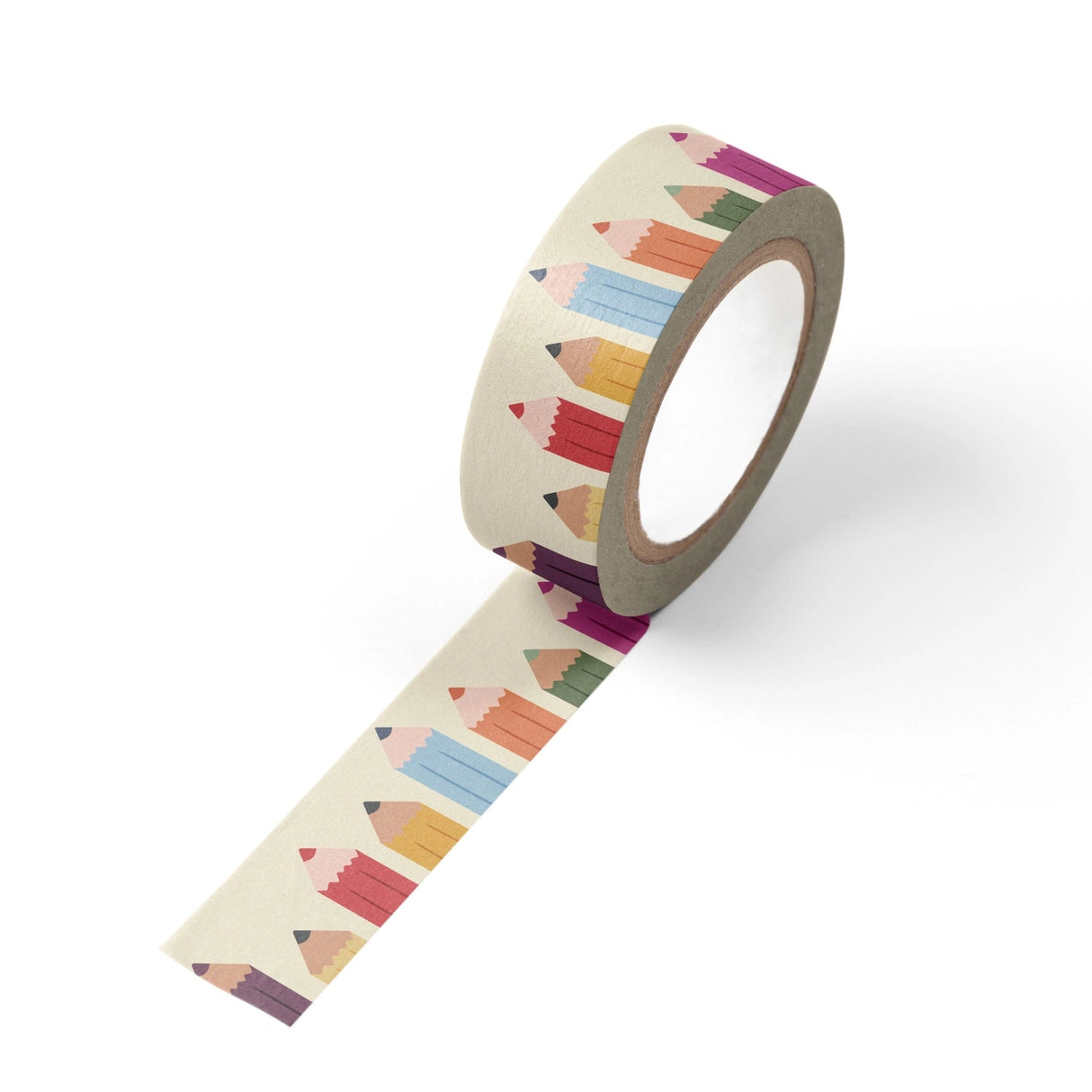 Add a touch of creativity to every project with our Pencil Pattern Washi Tape. Use this durable yet easily removable tape to decorate planners, notebooks, envelopes, or craft projects with a playful & colorful design.
Additional Details:
- 15 mm width
- 10 m length