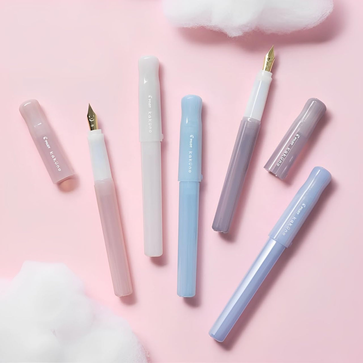 The Kakuno Fountain Pen Madoromi Color Series is a delightful blend of charm, functionality, and thoughtful design, perfect for both beginners and seasoned writers. Inspired by the concept of "Madoromi," meaning "peaceful and tranquil moments or a gentle, comfortable slumber," this series exudes a refined and calming aesthetic. The colorful transparent barrel elegantly reveals the ink inside, complemented by soothing pastel hues that create a serene and inviting writing experience.
Kakuno is a delightful,