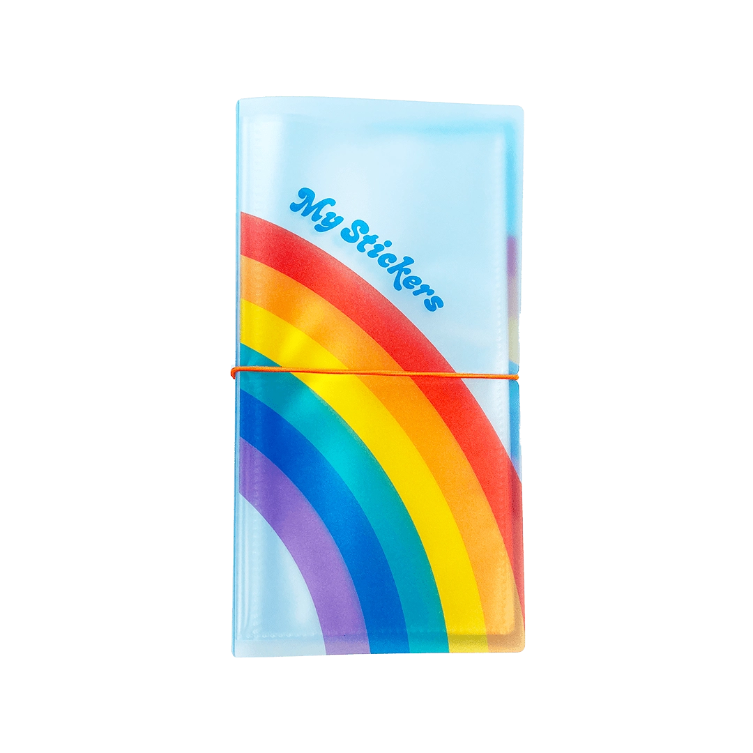 This rainbow-bright Pocket Sticker Keeper is made to stash, sort, and show off your fave sheets. With clear pockets inside and a snug elastic closure, it keeps your collection neat, protected, and ready to grab on the go. Toss it in your tote, bring it to school, or keep it by your desk — your stickers just found their forever spot. 💛
Inside pockets are made to display the 4" x 4" Pipsticker sheets and can hold at least 80 sticker sheets! 