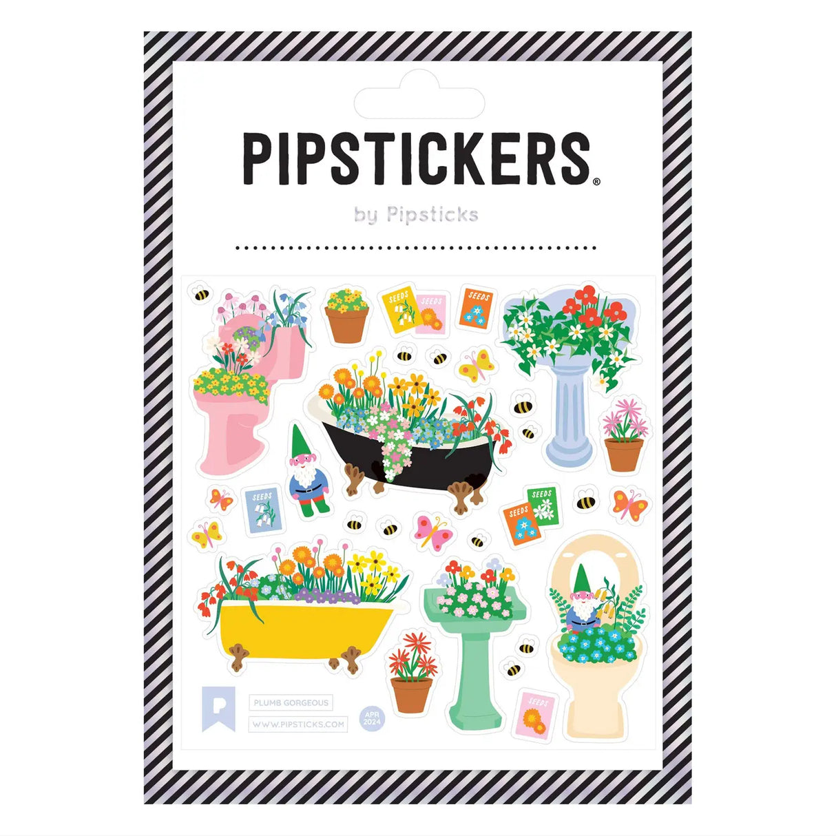 PipStickers are the PERFECT gift for the sticker lover in your life - even if it's you! These unique PVC designs with holographic gold foil accents come on a clear backing and cannot be found anywhere else.
Includes one 4'' x 4'' sheet of Plumb Gorgeous PipStickers and includes the Pipsticks manifesto.