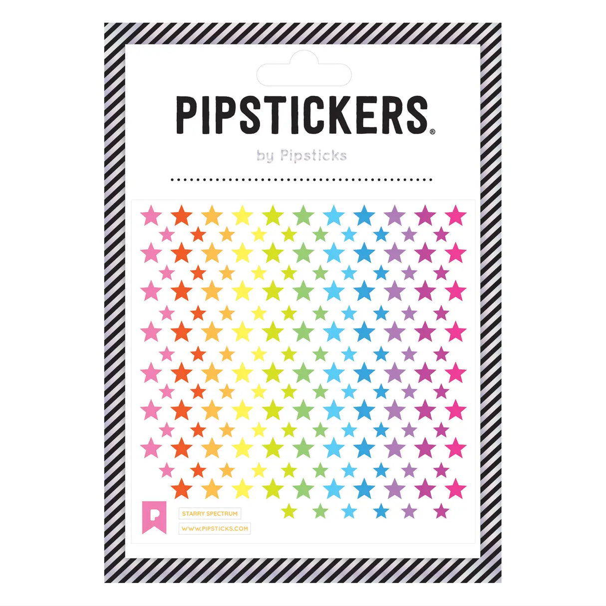 PipStickers are the PERFECT gift for the sticker lover in your life - even if it's you! These unique PVC designs come on a clear backing and cannot be found anywhere else.
Includes one 4'' x 4'' sheet of Starry Spectrum PipStickers and includes the Pipsticks manifesto.