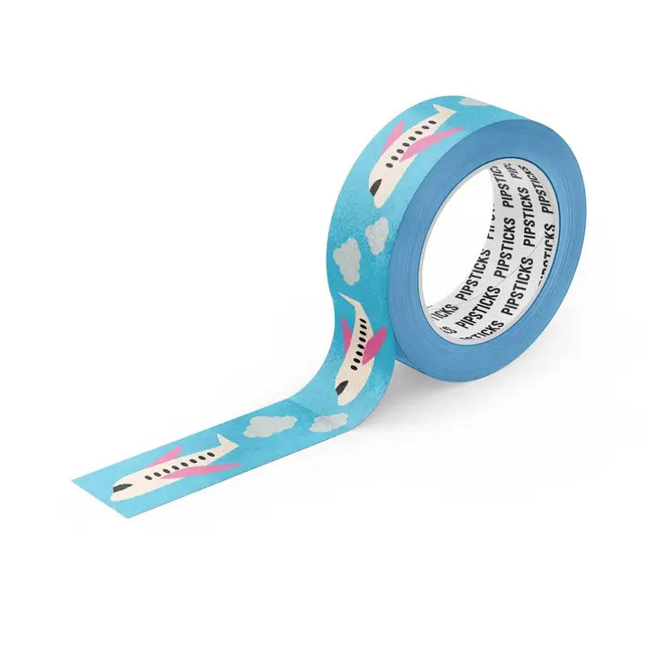 It's finally here - the washi of your dreams! Pipsticks washi tape is amazing paper tape that's removable with just the right amount of tack. It's perfect for crafting, wrapping and decorating everything in your life! Use it on your planner, bullet journal, inspo wall, snail mail, ANYTHING!!
Includes one 15mm x 10m roll of Fly Away Washi.