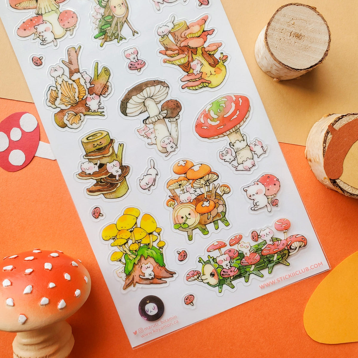 STICKII - Purr-Fect Shrooms Sticker Sheet