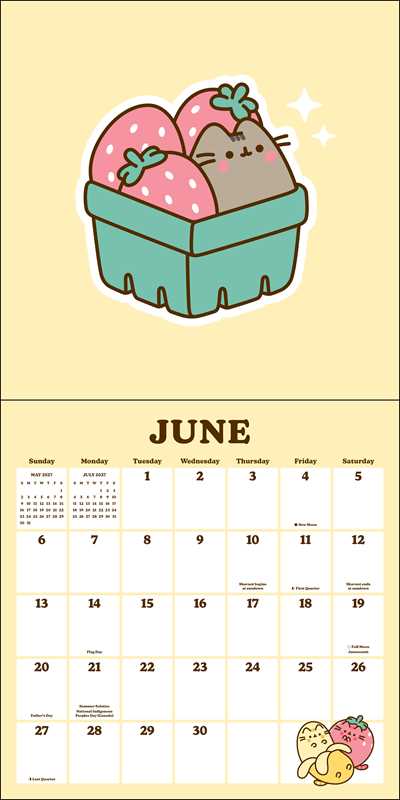 Enjoy 12 months of snacks, naps, treats, and parties with Pusheen the cat—life is sweet when she’s around!
The Pusheen 2027 Wall Calendar makes every day delicious! Mix one part easy organization, two parts the internet's most beloved cat, and one part stickers for irresistible fun, and enjoy all year. Don't forget the sprinkles!
Features include:
- 12" x 12" (12" x 24" open)
- Cover design eliminates need for plastic packaging
- Printed on FSC®-certified paper with soy-based ink
- Planning spread for Sep
