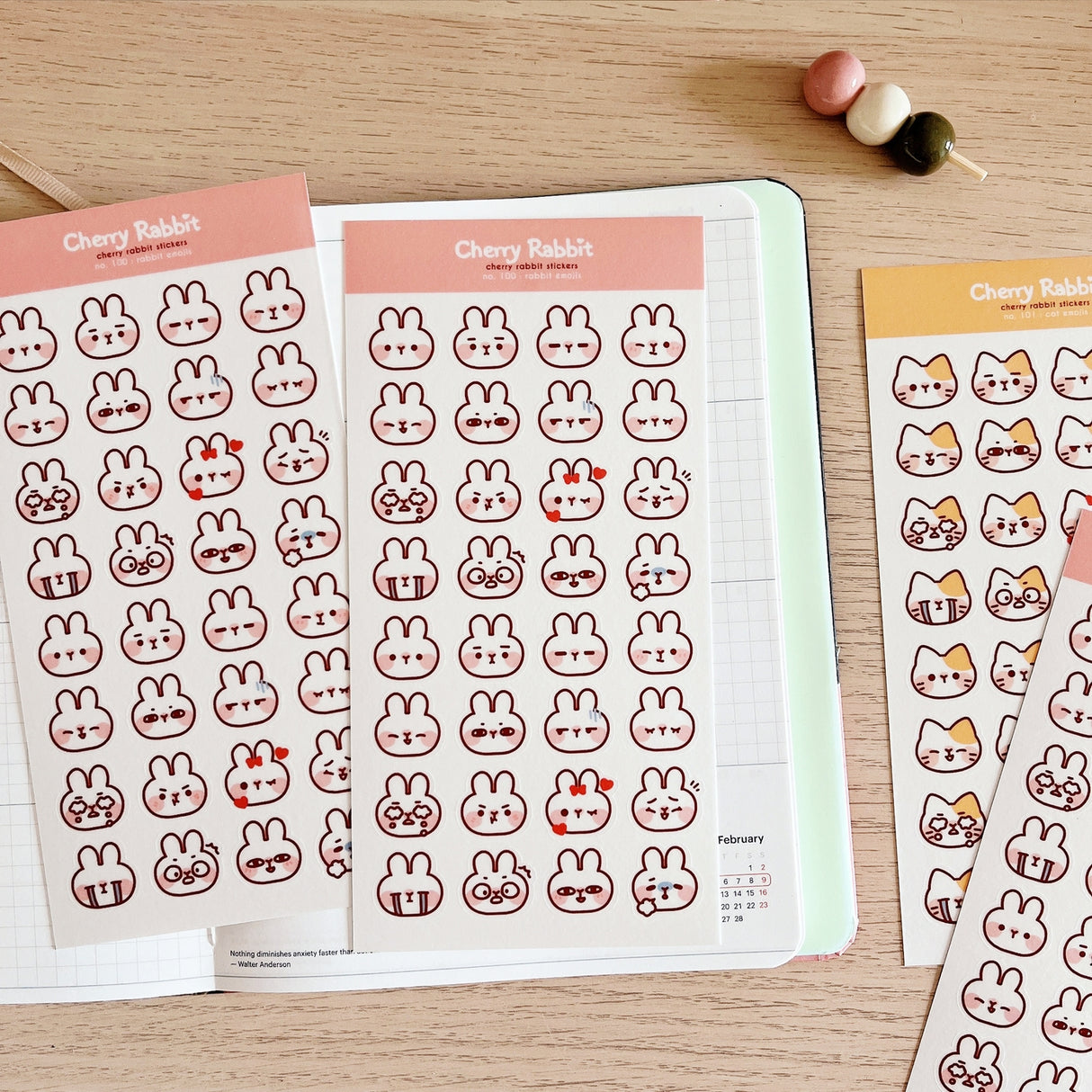 Cherry Rabbit Rabbit Emojis Sticker