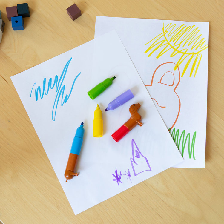 Rainbow Dachshund Markers
Unleash your creativity with this delightful set of six stackable markers, cleverly designed to form a dachshund when assembled. Each vibrant marker represents a segment of the dachshund's body, complete with a charming head and tail.
Perfect for art projects, note-taking, or adding a splash of color to your day.