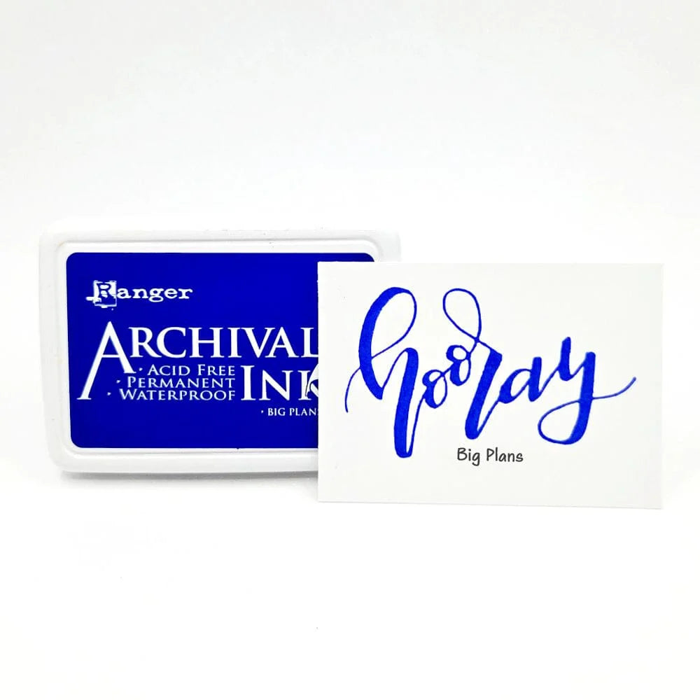 Ranger Archival Ink Pad - Big Plans
Archival Inks™ provide lasting stamping results that are permanent on many surfaces. Get a crisp image that doesn't bleed over water-based inks, markers, acrylic paint, watercolors, and more. Pads can be easily re-inked with the coordinating Archival Ink Re-Inker.