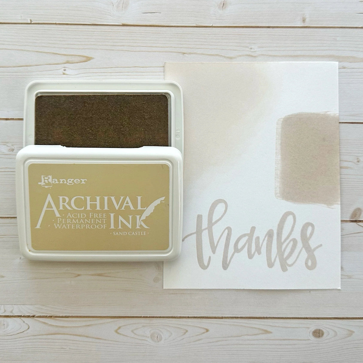 Ranger Archival Ink Pad - Sand Castle
Archival Inks™ provide lasting stamping results that are permanent on many surfaces. Get a crisp image that doesn't bleed over water-based inks, markers, acrylic paint, watercolors, and more. Pads can be easily re-inked with the coordinating Archival Ink Re-Inker.