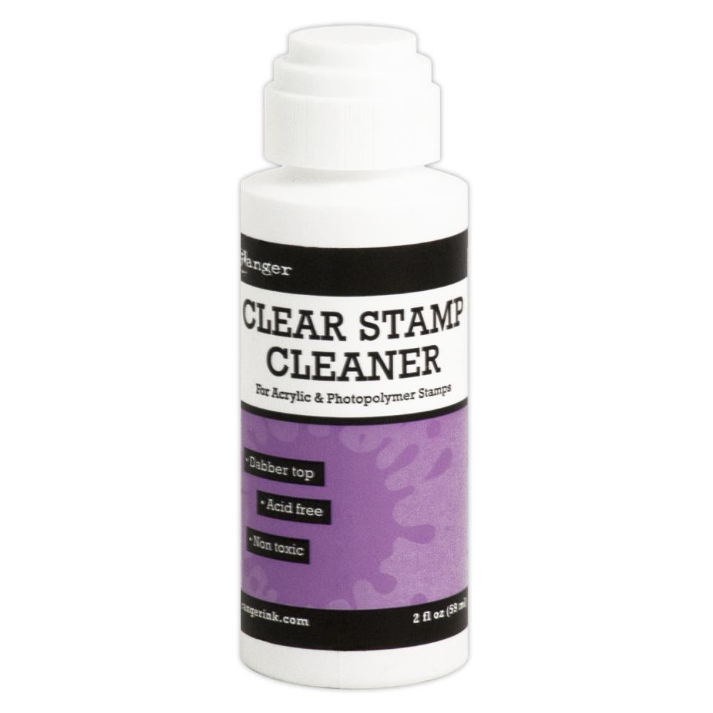 An acid free, non-toxic stamp cleaner specially developed for clear acrylic and photopolymer stamps. This cleaner is a gentle yet effective cleanser that will not deteriorate clear stamps. It will remove both waterbased and water resistant ink from clear stamps, however, it will not remove discoloration caused by certain dyes and pigments.
Contains one Ranger Clear Stamp Cleaner, 2 fluid ounces.
Non-toxic and acid free.