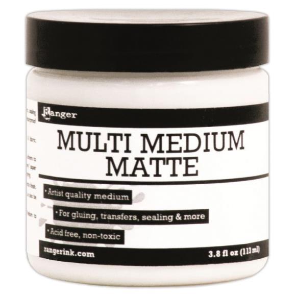 Ranger's Multi Medium is an artist quality, acrylic gel medium that can be used as a super strong adhesive, acrylic paint extender or sealer. Use it in many mixed media techniques including image transfers or resist. Multi Medium is non-yellowing and dries clear. Acid free and non-toxic. Available in a matte finish.
3.8 fl oz