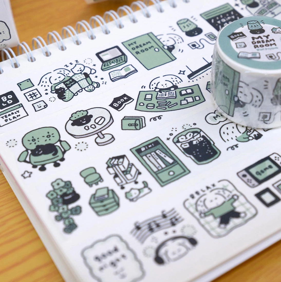 RiN! Studio - My Dream Room Washi Tape
Volume 50: Today we bring you the <my dream="" room=""> category, which has captured the beautiful room Rin is picturing in her life as an artist:)</my>