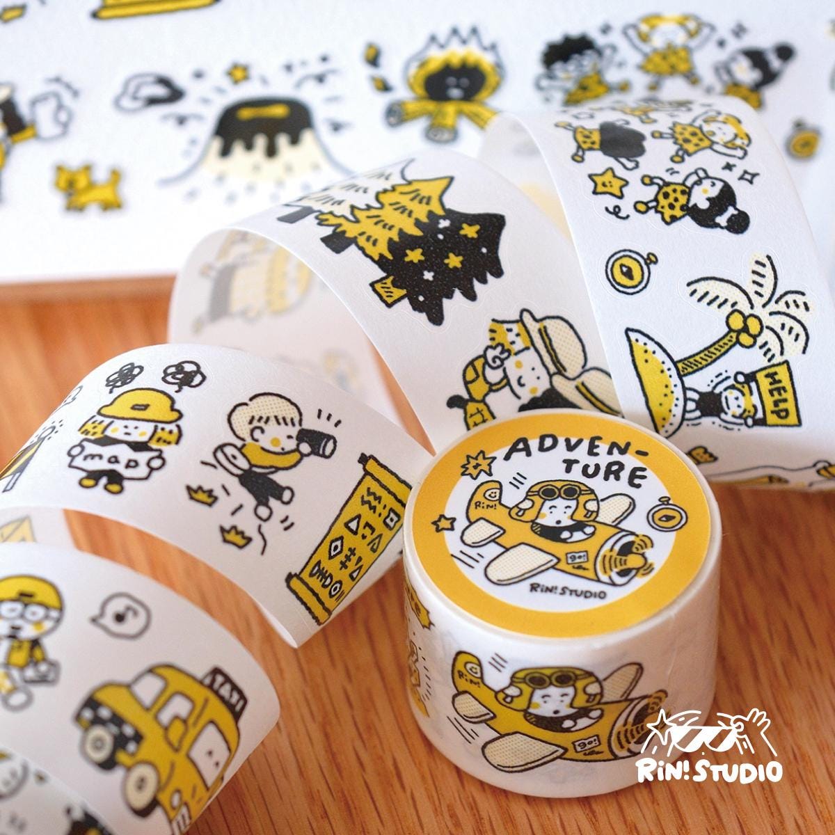 Our Adventure Kisscut Washi Tape is filled with travel-inspired illustrations - think mountains, maps, compasses, and little discoveries waiting to be made.
The kisscut design lets you peel off individual pieces with ease, no scissors needed. Perfect for travel journals, scrapbooks, planners, and capturing every step of your journey. Tape your story.