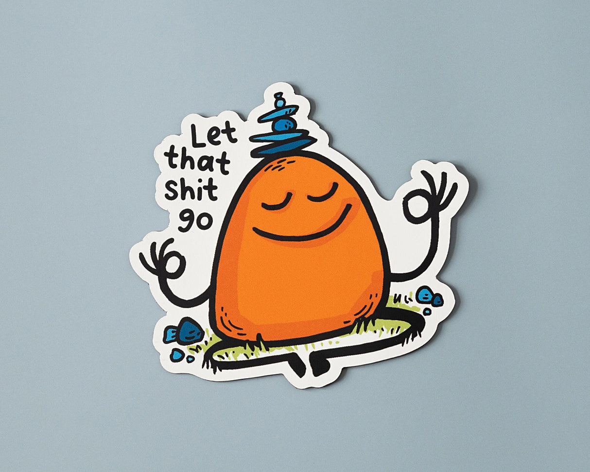 A bold, funny vinyl sticker featuring an illustrated character reminding you to let things go. Designed to add humor and personality to laptops, water bottles, notebooks, and more. Made from high-quality vinyl that’s waterproof, weather-resistant, and built to last.
🌟 Key Features:
• Dimensions: 2.75 x 3 inches
• High-quality vinyl material
• Waterproof and weather-resistant
• Ideal for personalizing any surface