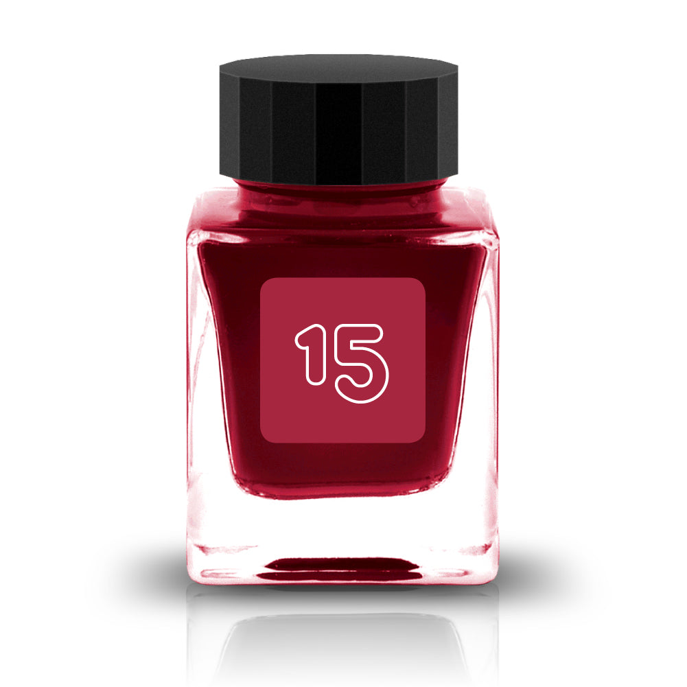No. 15 Ink
This series is a standard number series focused on their dye-based formulation. This collection contains a variety of colors that focus on simplicity and function.
RGB: 161, 36, 59
Red
30 ml