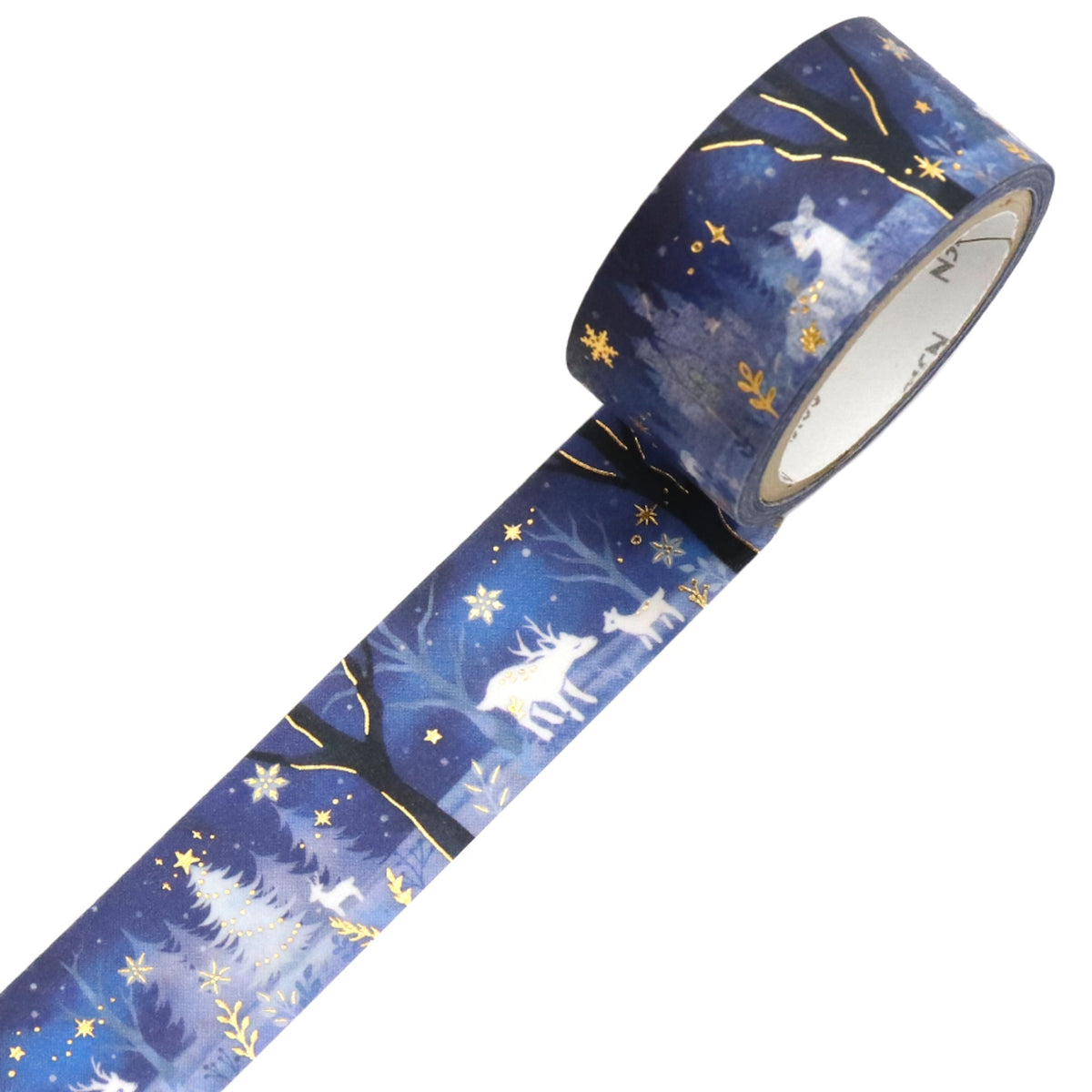 SAIEN - Silent Night Washi Tape
A special Christmas themed masking tape is here! The beautiful design evokes a tranquil night, adorned with vibrant gold leaf. This tape adds a special sparkle to your Christmas creations and creates a heartwarming moment!
Size approx. 20mm x5m
Country of manufacture: Japan
Material / component: Paper
