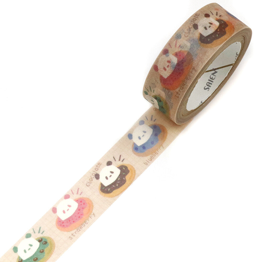 Light, easy to tear, and full of personality, this tape adds a joyful touch to any craft. It’s a little parade of panda‑themed confections ready to make your projects extra cute.