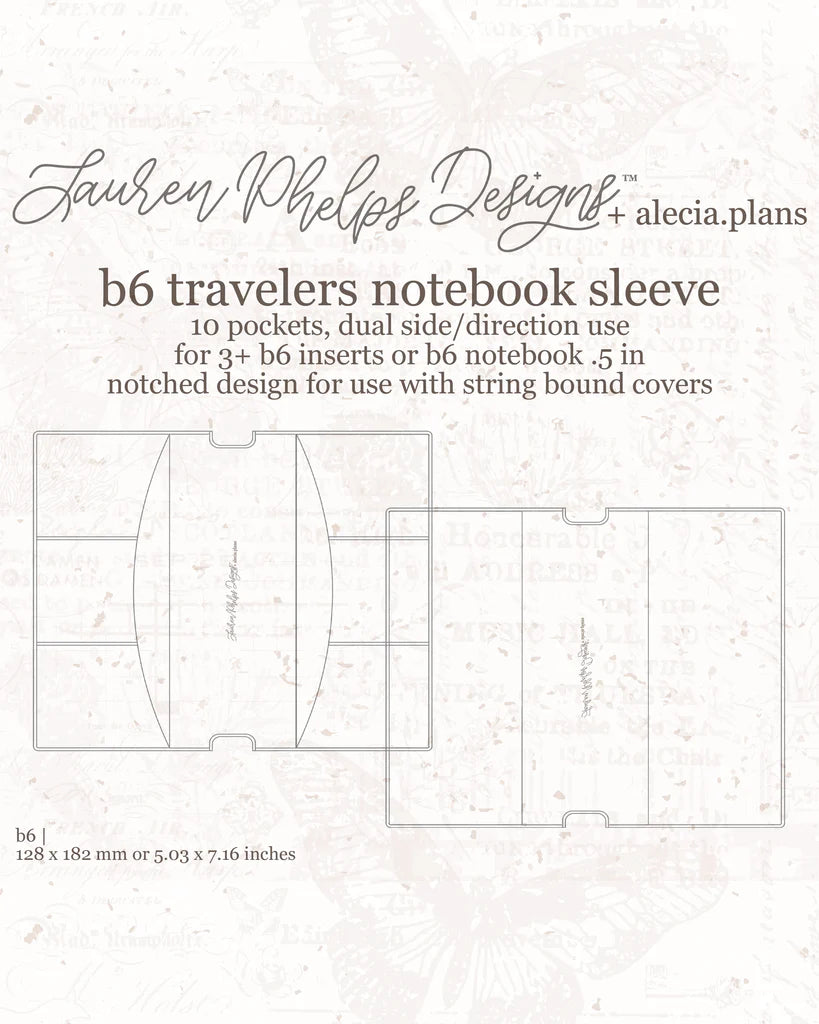 B6 Clear Vinyl Travelers Notebook Sleeve
