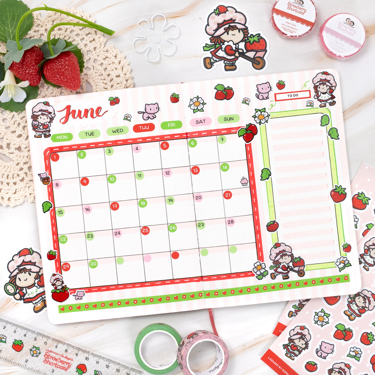 🍓Put the FUN in FUNctional Planning with Strawberry Shortcake by The Joyful Sojourn x Hubman & Chubgirl🍓at Little Craft Fest - Houston Stationery Fest
