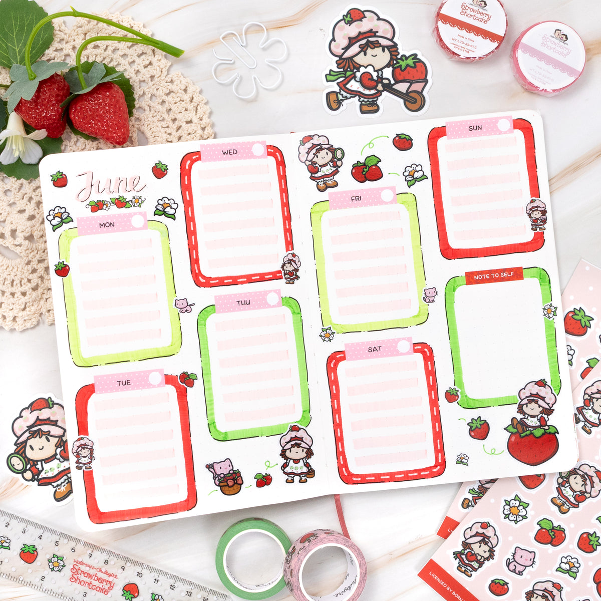 🍓Put the FUN in FUNctional Planning with Strawberry Shortcake by The Joyful Sojourn x Hubman & Chubgirl🍓at Little Craft Fest - Houston Stationery Fest