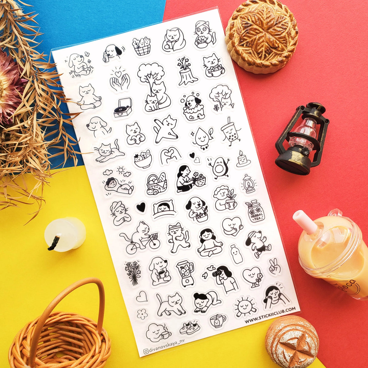 STICKII - Wellness Doodles Sticker Sheet
π§π Find your happy balance with this wholesome sticker sheet! From cozy self-care moments and peaceful yoga poses to leafy plants, warm drinks, and feel-good routines, these sweet doodles celebrate the little joys that make everyday life brighter. Perfect for tracking habits, decorating planners, or adding good vibes to your pages!